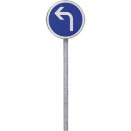 Kit panneau routier tourner à gauche B21c2 2m