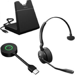 Jabra GN Jabra Engage 55 SE Mono MS USB-C + Socle Casque sans-fil DECT avec sécurité accrue et qualité sonore supérieure, pour des appels efficaces quel que