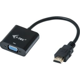 Câble interface noir i-tec HDMI2VGAADA i-tec HDMI2VGAADA, HDMI, VGA, mâle/femelle, 0,15 m, noir