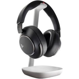 Poly Voyager Surround 85 UC Casque sans-fil Bluetooth compatible tous softphones, sans perche micro, avec ANC et station de charge.