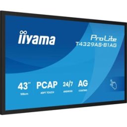IIYAMA ProLite T4329AS-B1AG Écran tactile 4K de 43'' alimenté par Android, parfait dans les petites salles !