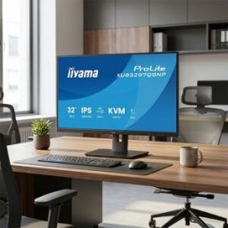IIYAMA ProLite XUB3297QSNP-B1 Moniteur QHD 32'' USB-C Écran IPS QHD de 32 pouces avec station d'accueil USB-C, connexion RJ45 et support ergonomique