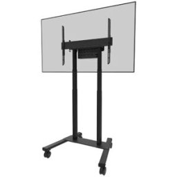 Neomounts support sol FL55-875BL1 Support au sol motorisé avec compartiment matériel verrouillable, compatible avec les écrans mesurant entre 55 et