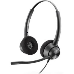 Poly Plantronics EncorePro 320 QD Casque Duo léger QD, pour téléphone fixe, avec perche micro flexible et réduction des bruits parasites