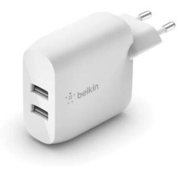 Belkin chargeur secteur double 24W Un module secteur pour recharger rapidement 2 appareils simultanément.