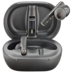 Poly Voyager Free 60+ UC USB-C noir Écouteurs sans-fil nouvelle génération avec étui à écran tactile, conçus pour le travail et la vie quotidienne.