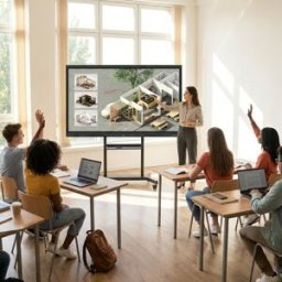 LG CreateBoard TR3DQ Écran interactif UHD 65'' Écran interactif UHD de 65 pouces avec Android 14, fonction multitouch 50 points et partage sans fil