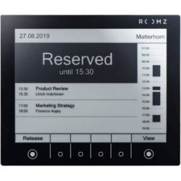 ROOMZ Display argent + abonnement ''Room'' 1an Tablette d'affichage sans-fil pour connaître à tout moment la disponibilité de vos salles de réunion.