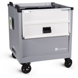 LocknCharge chariot Joey 30 FR Station mobile à roulettes pour charger, stocker et transporter jusqu'à 30 PC et tablettes.