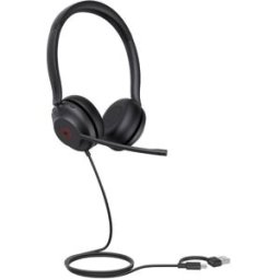 Yealink UH35 Duo Teams Casque filaire USB A et C certifié Teams, deux écouteurs et double micro à suppression de bruit