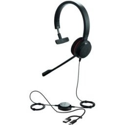 Jabra GN Jabra Evolve 20SE UC Mono USB-C/A Casque USB-C/A filaire avec micro à réduction de bruit et commandes intégrées, pensé pour une communication fluide