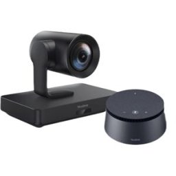 Yealink UVC85-BYOD Ensemble de conférence avec caméra PTZ 4K, télécommande et haut-parleur à 360°, conçu pour les salles de réunion de taille moyenne.