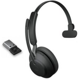 Jabra GN Jabra Evolve2 65 USB-A Mono MS Un caque monaural sans-fil certifié Microsoft Teams conçu pour une utilisation sur PC/Mac, smartphone et tablette.
