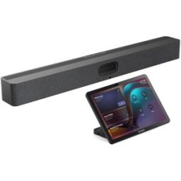 Yealink MeetingBar A50 + Tablette CTP25 Barre vidéo 4K pilotée par l'IA avec contrôleur tactile, idéale pour les salles de conférence de moyenne à