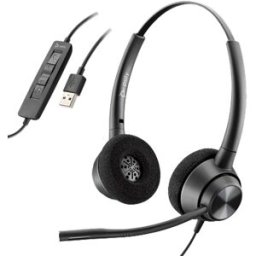 Poly Plantronics - EncorePro 320 USB-A Casque Duo léger USB-A avec perche micro flexible et réduction des bruits parasites
