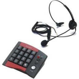 Freemate DA207 + casque DU011U Ensemble idéal pour les petits centres d'appels avec clavier et casque professionnel à connexion directe RJ9.