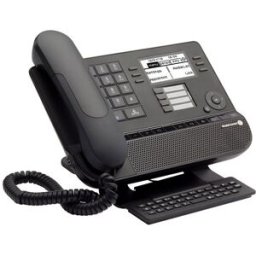 Alcatel Lucent 8028 - Reconditionné Téléphone IP avec fonctions avancées, connexion casque, haut-parleur et clavier alphabétique