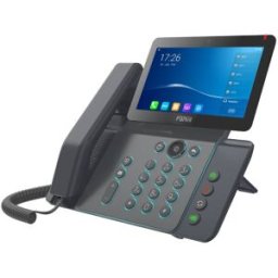 Fanvil V67 Téléphone de bureau intelligent avec caméra intégrée, idéal pour les appels vidéo.