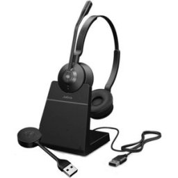 Jabra GN Jabra Engage 55 SE duo MS USB-A + Socle Casque sans-fil DECT avec sécurité accrue et qualité sonore supérieure, pour des appels efficaces quel que