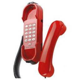 Depaepe HD2000 SIP avec clavier rouge Téléphone filaire Poste téléphonique de sécurité SIP avec clavier