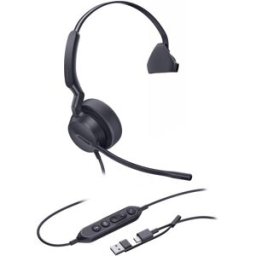 Yealink UH42 MS Mono USB-CA Casque filaire USB‑C/A optimisé pour Teams avec micro à réduction de bruit AI, haut-parleur HD 35 mm et contrôle d’appel