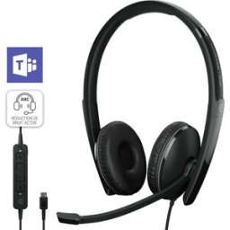 EPOS ADAPT 160T ANC USB-C MS Casque Un micro-casque USB-C doté de l’annulation du bruit et certifié Microsoft Teams, idéal pour tous les