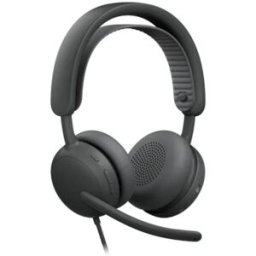Logitech Zone Wired 2 Graphite UC Casque filaire USB-C pour plateformes UC avec ANC hybride adaptative, double micro IA et compatibilité Zoom, Google