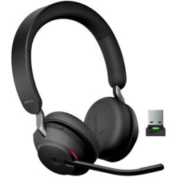 Jabra GN Jabra Evolve2 65 USB-A Duo MS Casque duo sans-fil pour PC/Mac, mobile et tablette - avec certification Microsoft Teams.