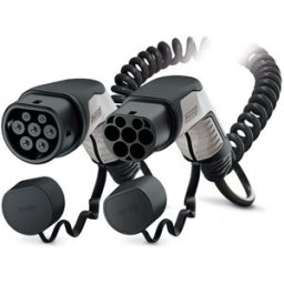 PHOENIX CONTACT Câble de recharge spiralé - Type2 - Type2 - 4m - 22kW (triphasé 32A) + Sac