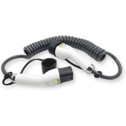 CARPLUG Câble de recharge spiralé - Type 2 - Type 2 - 4m - 7.4kW (1 phase 32A) - T2 T2 + Housse