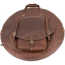 TACKLE Instruments Sac Cymbales En Cuir 24" Sac à dos - Marron