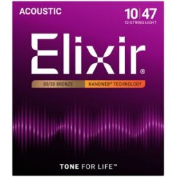 Elixir 11152 Nanoweb 80/20 Bronze 12C Light 10-47