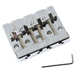 Fender Himass 4-String Bass Bridge Assembly With Brass Saddles Chrome