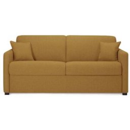 convertiblecenter METZ Canapé convertible 2 places - Tweed, Moutarde