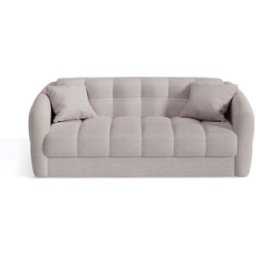 convertiblecenter TRAPEZE Canapé convertible 3 places - Tissu bouclette, Beige