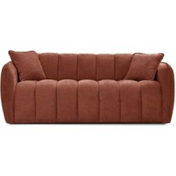 convertiblecenter FIGARI Canapé convertible 3 places - Velours, Rouille