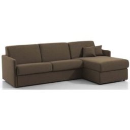 convertiblecenter DEAUVILLE - Canapé d'angle convertible 6 places - Tweed, Taupe