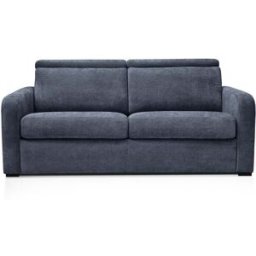 convertiblecenter FORLI - Canapé convertible 3 places - Velours, Bleu marine