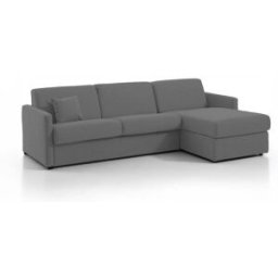 convertiblecenter METZ Canapé d'angle convertible 4 places - Tweed, Gris souris