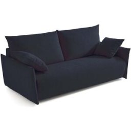 convertiblecenter GRENOBLE - Canapé convertible 4 places - Velours, Bleu marine