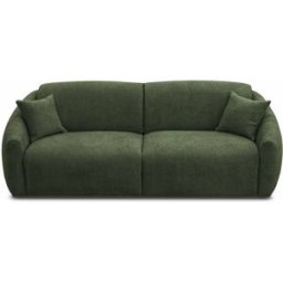 convertiblecenter MOUGINS - Canapé convertible 3 places - Velours chenille, Kaki