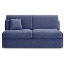 convertiblecenter PAMIERS - Petit canapé convertible 3 places - Velours, Gris bleuté