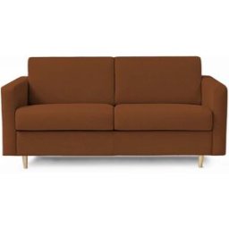 convertiblecenter ANTIBES - Canapé convertible 3 places - Tweed, Rouille