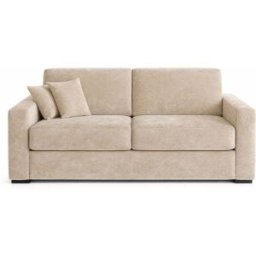 convertiblecenter PARIS - Canapé convertible 4 places - Velours, Beige