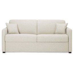 convertiblecenter METZ Canapé convertible 3 places - Tweed, Ecru