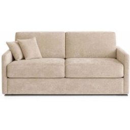 convertiblecenter PALAISEAU - Petit canapé convertible 2 places - Velours, Beige