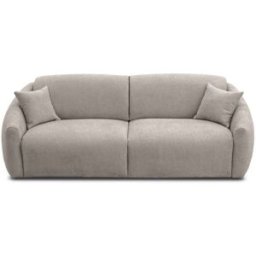 convertiblecenter MOUGINS - Canapé convertible 2 places - Velours chenille, Gris clair