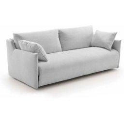 convertiblecenter ATHENES - Canapé convertible 2 places - Velours, Gris clair