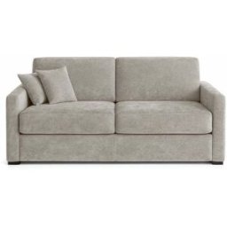 convertiblecenter PALAVAS - Canapé convertible 3 places - Velours, Taupe