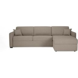 convertiblecenter MANOSQUE - Canapé d'angle convertible 6 places - Tweed, Taupe clair